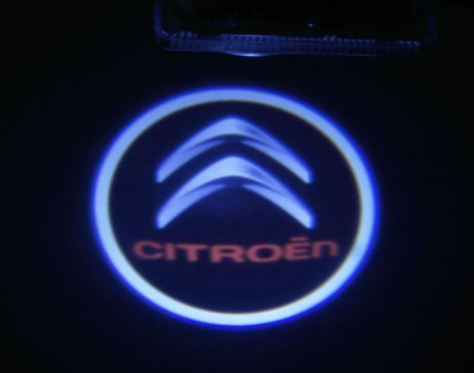 LOGO Led Lampki Drzwi 2x Hologram CITROEN Saxo Xsara C2 C3 C4 C5 C6 C8