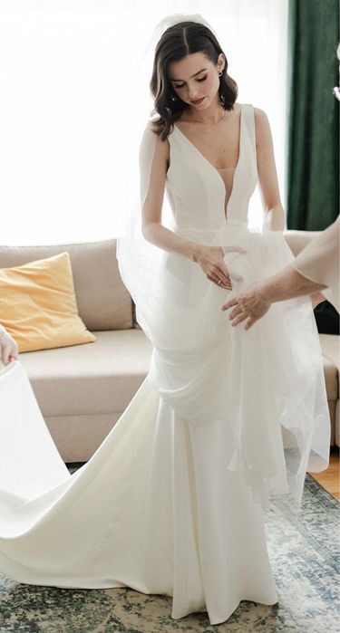 Suknia ślubna ivory - klasyczna, elegancka, L’amour