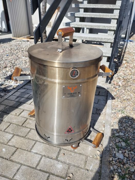 Beczka do wędzenia,  grill wędzarniczy, steak - beer