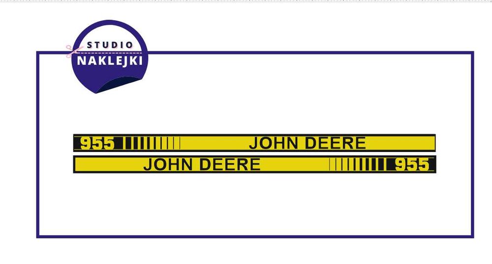 Naklejki John Deere 955 Traktor Ciągnik Rolniczy Nalepki Komplet