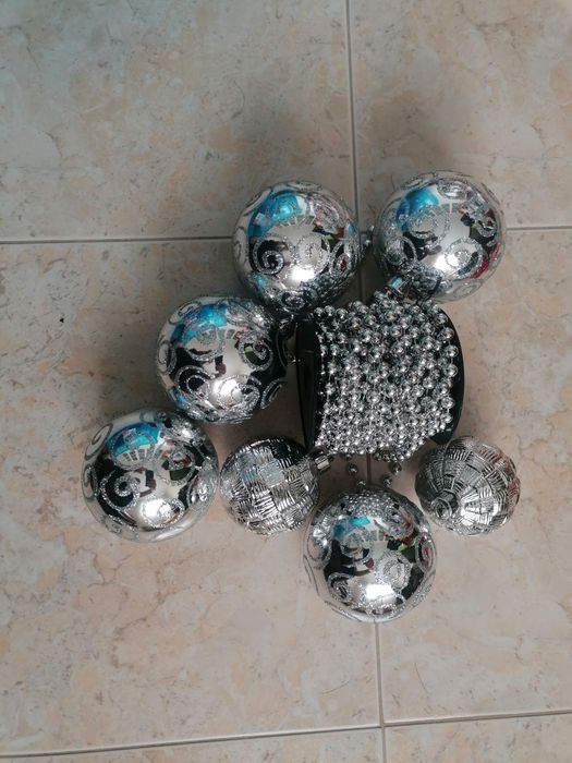 Decoração de Natal prateado