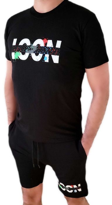Komplet Dsquared2 ICON Koszulka + Spodenki DSQ2 Wyprzedaż