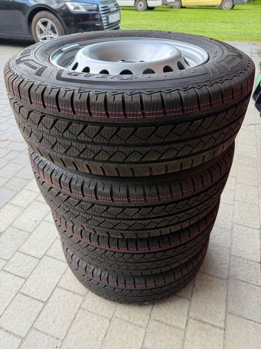 NOWE Koła Ford Transit 6x120 215/65 R16C GoodYear Vector 4Seasons Cargo 2025r 109/107T Wielosezon