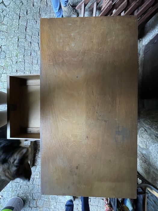 Secretária em castanho antiga