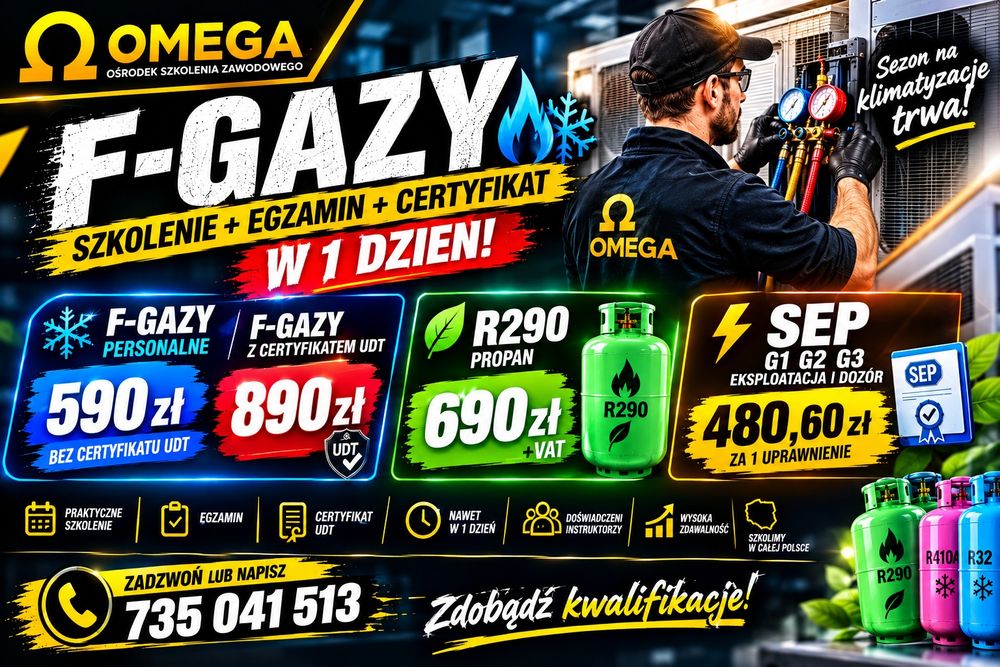 F - GAZY -  promocyjna cena 590zł
