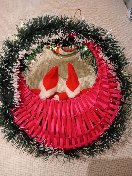 Новорічний віночок з гірляндою