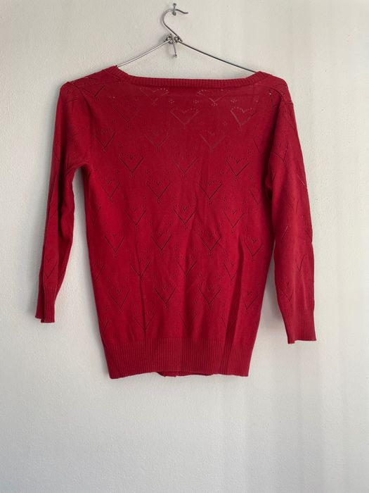 Casaco de malha vermelho