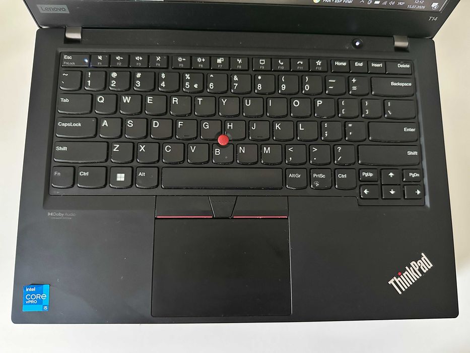 Ультрабук Lenovo ThinkPad T14 Gen 2 / 14" (1920x1080) IPS i5-1145G7 (4 (8) ядра 8GB DDR4 / 256 GB SSD