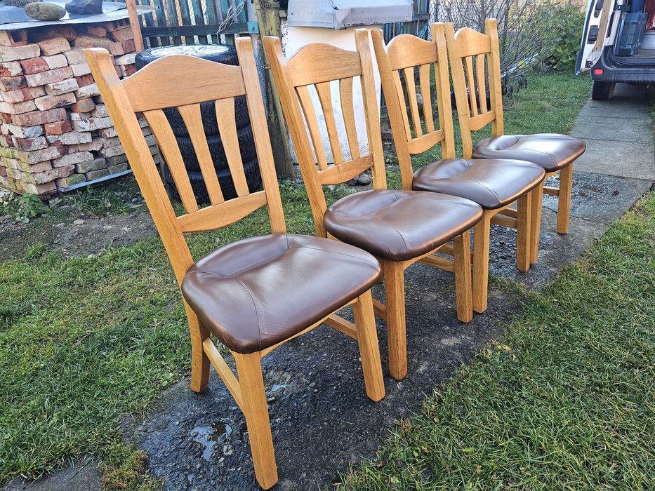 Крісло дерев'яне шкіряне масив дуб