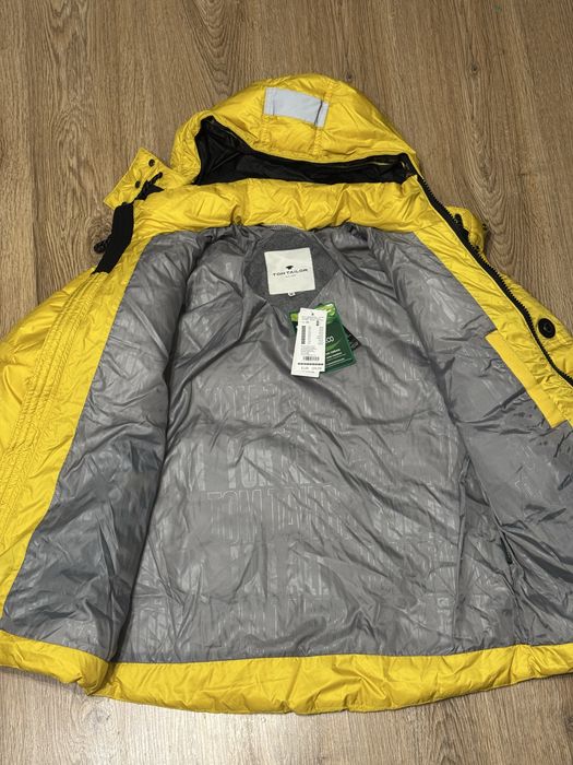 Tom Tailor Heavy Puffer Jacket з капюшоном, жовта, нова, розмір M