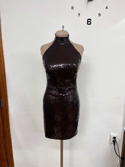 Сукня вечірня в  паєтки шоколадна