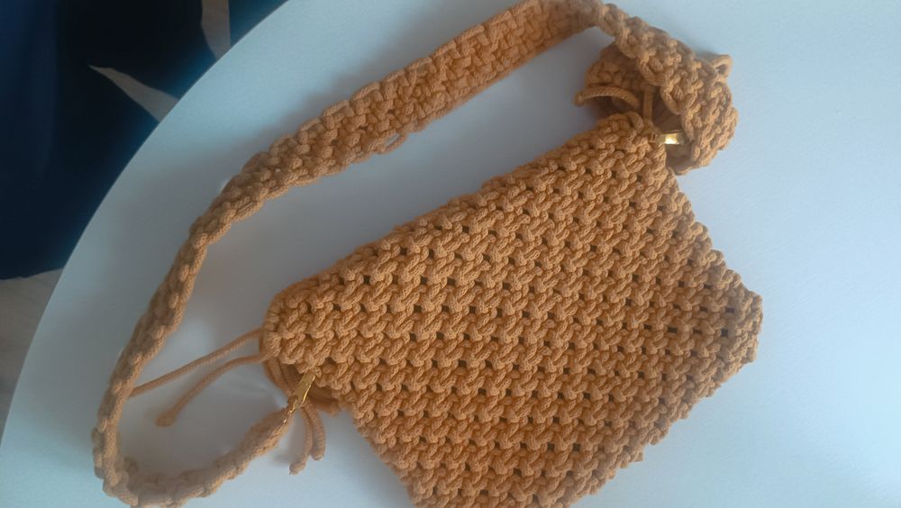 Torebka handmade Boho frędzle sznurek macrama makrama