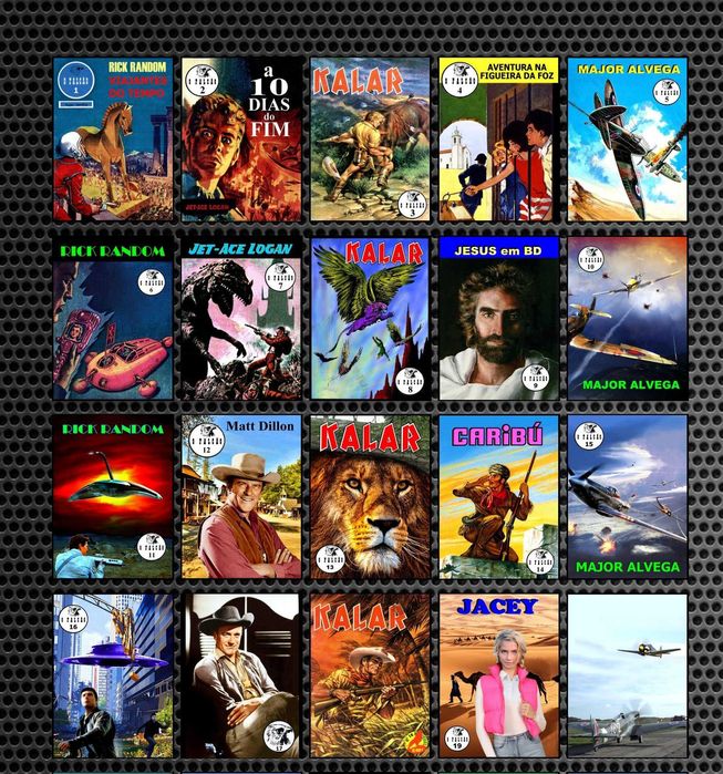 Falcão (série 3) Jet-Ace Logan, Rick Random, Kalar, Major Alvega