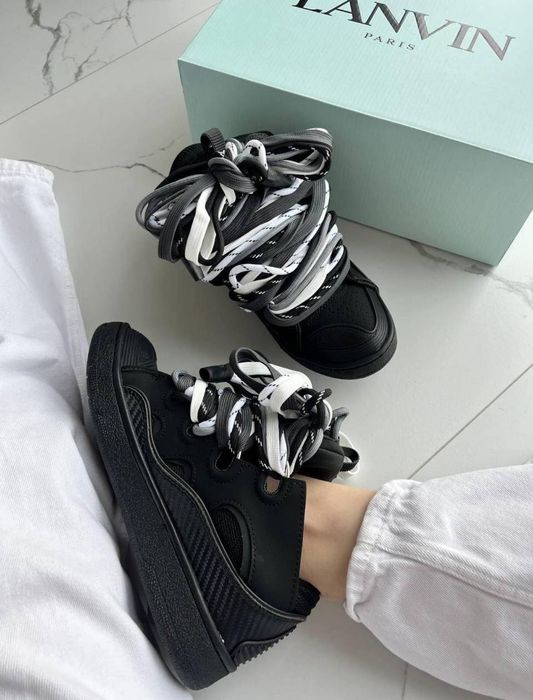 Кросівки Lanvin Curb Кроссовки Ланвин Black Rope Laces Mix: 3 350