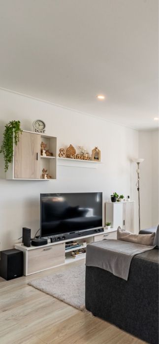 Conjunto de Móveis de Sala (móvel TV, armário e prateleira)