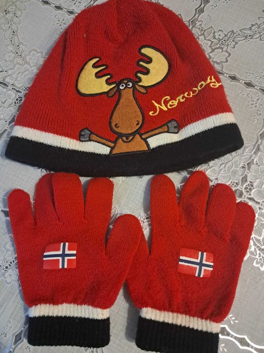 Czapka rękawiczki zestaw Norway
