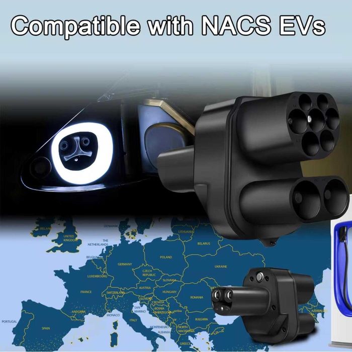 Адаптер быстрой зарядки GUWIEYG CCS2 to Tesla - НОВИНКА 300А