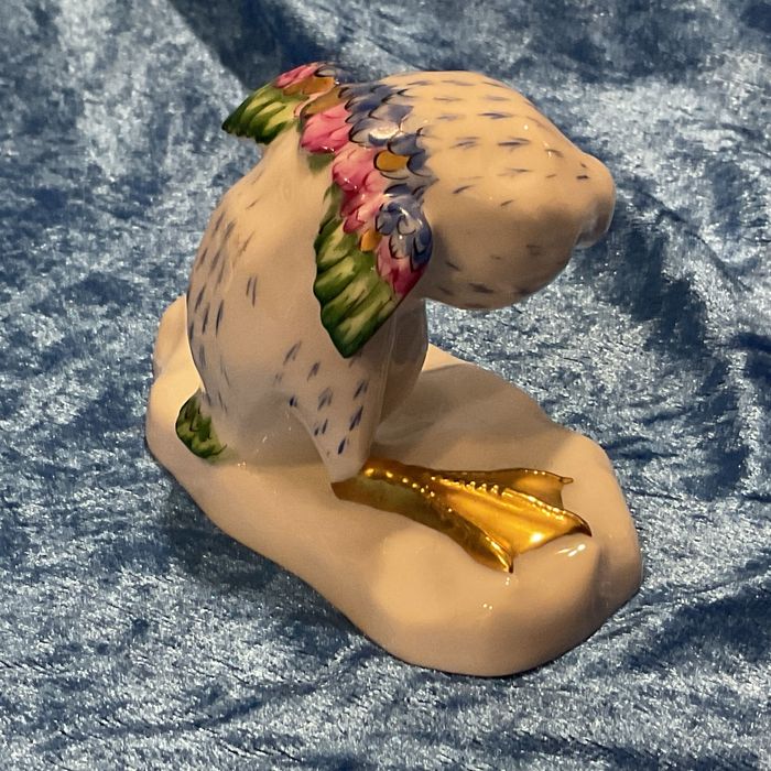 Pato vista alegre porcelana com pintura manual 11 cm