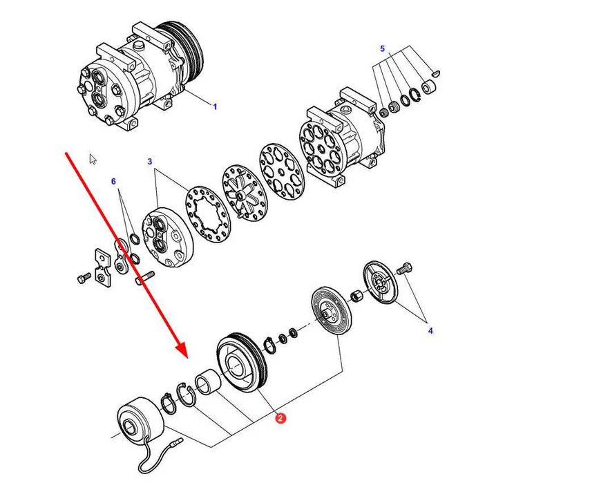 Sprzęgło Kompresora Klimatyzacji Massey Ferguson