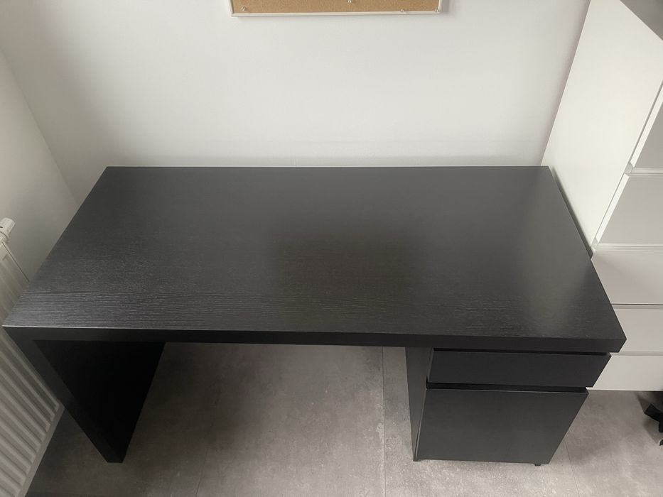 Biurko IKEA MALM Czarny – Stan Bardzo Dobry / Zadbane