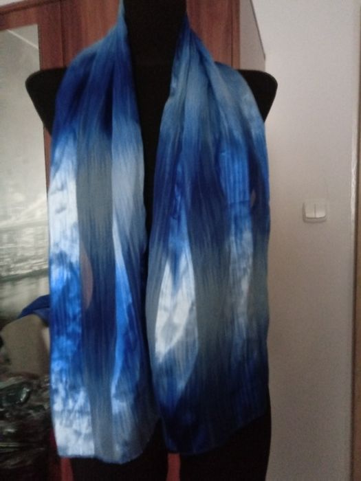 Apaszka chustka szal niebieska