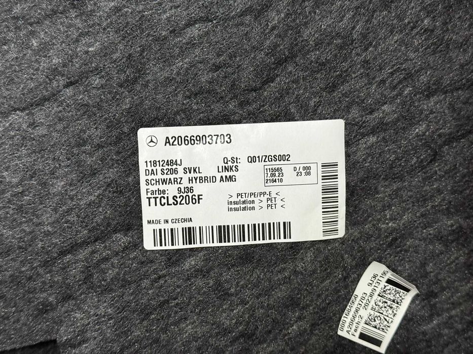 Карта багажника, обшивка Mercedes-Benz C-Class W206