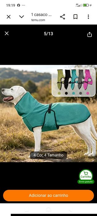 Capa inverno para cão grande