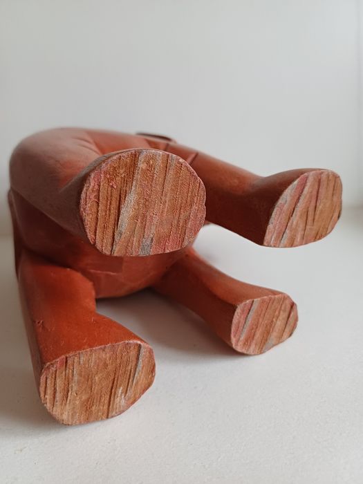 Drewniana rzeźba słoń słonik vintage figurka drewno