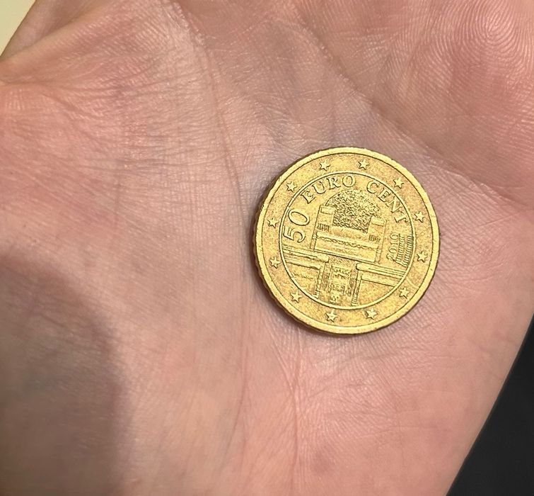 Moeda 0,50cent rara euro 2010