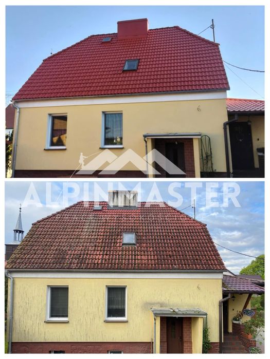 Mycie oraz malowanie dachów, elewacji, kostki brukowej, paneli