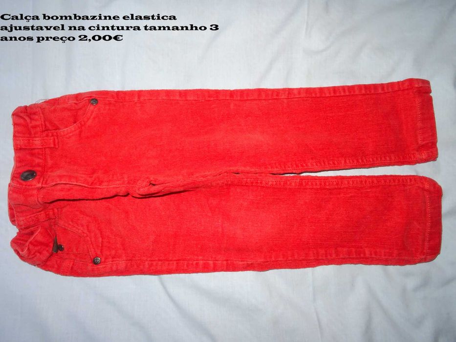 calças de ganga e bombazine para criança outono/inverno