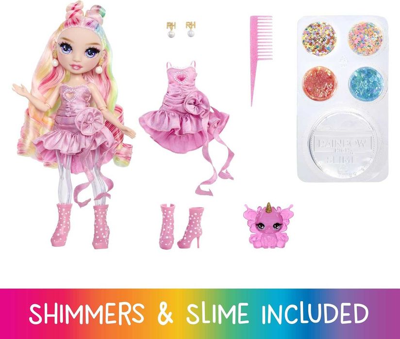 Rainbow High Shimmers with Slime Bella, Pink Белла зі слаймом 122401