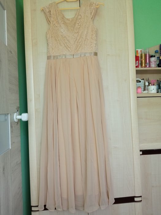 Sukienka damska wieczorowa długa na 140 cm