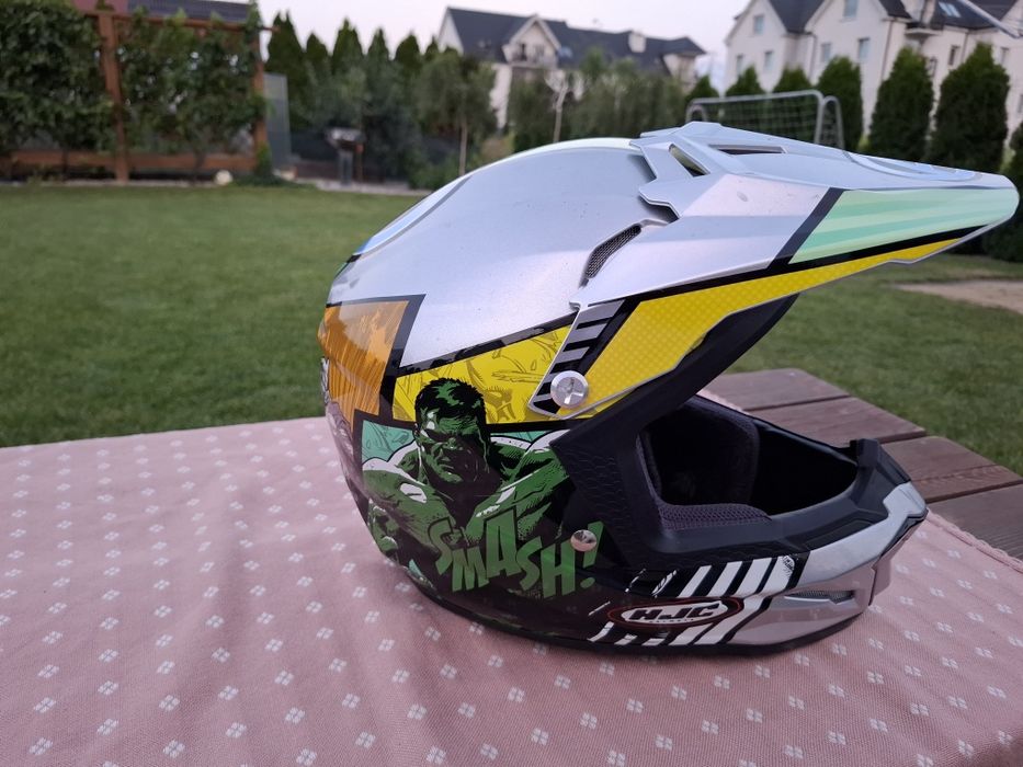 Kask HJC Marvel Hulk Youth XL + gogle Scott | Wersja graficzna Avengers