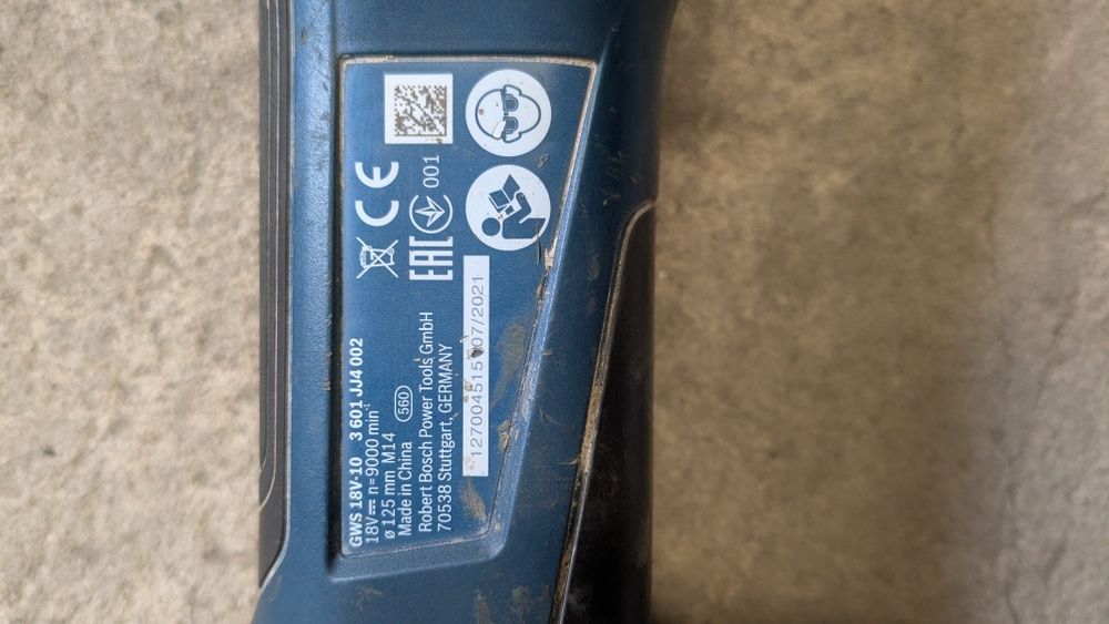 Болгарка Bosch gws 18v-10
