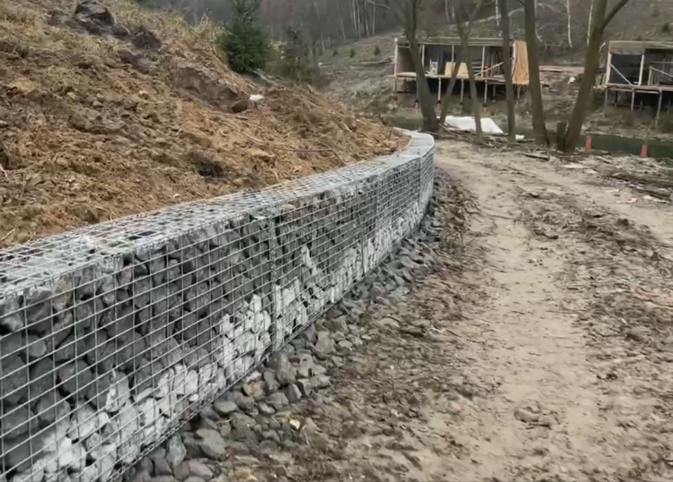 Берегоукріпоення/шпунт пвх, бетонний шпунт, габіон, бутовий камінь