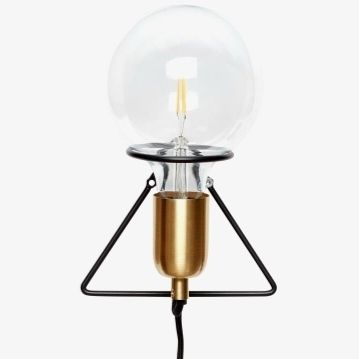 Kinkiet Triangle mosiężno-czarny Hubsch