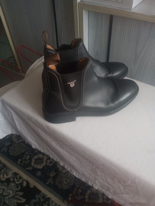Botki czarne 41 firmy Gant skórzane