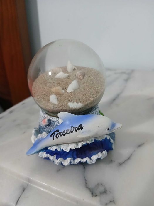 Globo Decorativo Souvenir da Ilha Terceira com areia e buzios