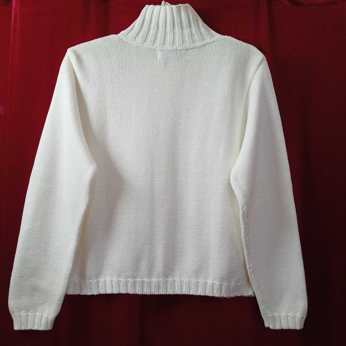 Котонова біла укорочена кофтинка/кардиган, М/L