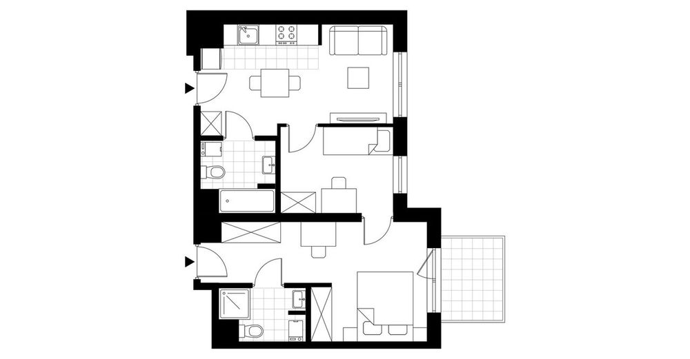 3-pokojowe mieszkanie 49m2 + balkon