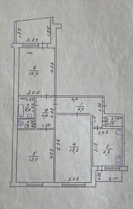 Продаж 3 кімнатної квартири в м.Сміла