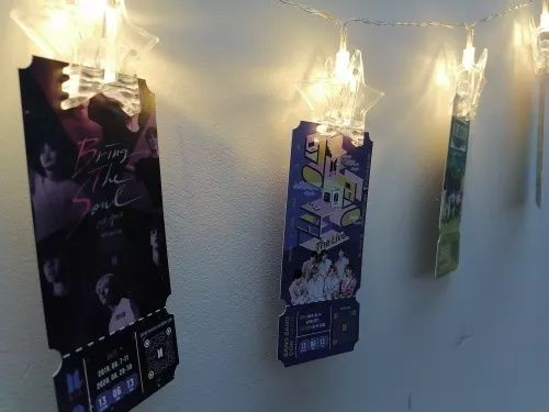 Гирлянда с прищепками - звёздами для фото