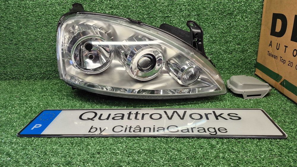 Otica Farol Frente Direito Opel Corsa C X01 Combo C 2000 a 2012 Ref. 442-1136R-LD-EM NOVO DEPO