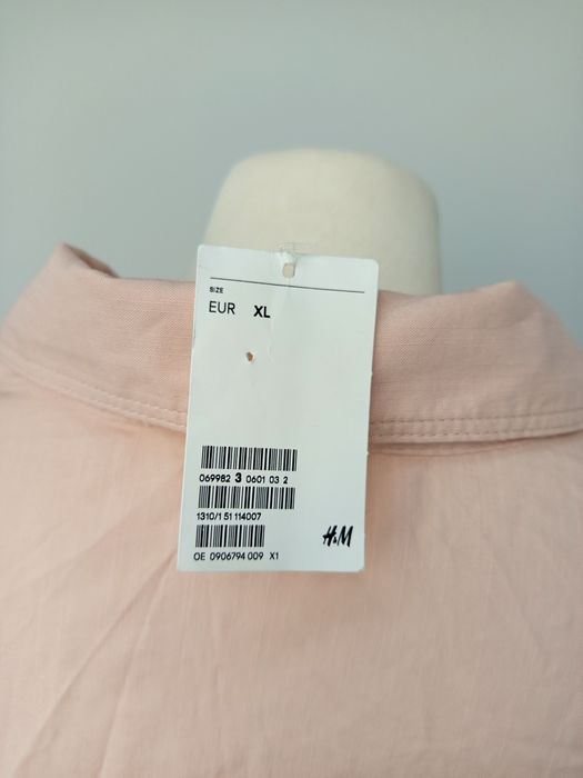 Nowa różowa sukienka z długim rękawem xl codzienna oversize