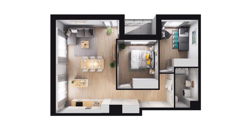 3-pokojowe mieszkanie 62m2 + loggia Bez Prowizji