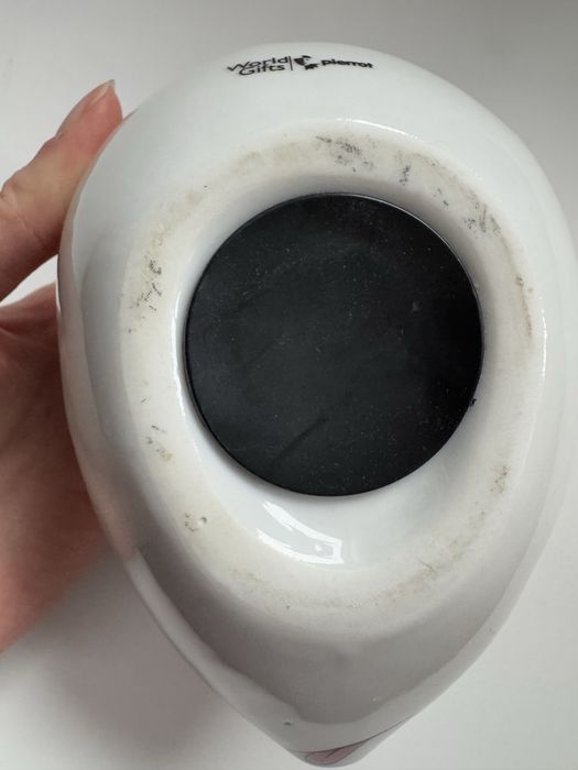 skarbonka myszka biała figurka ceramiczna