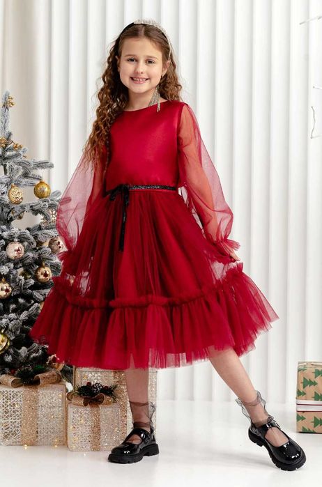 Святкова пишна фатінова сукня для дівчинки