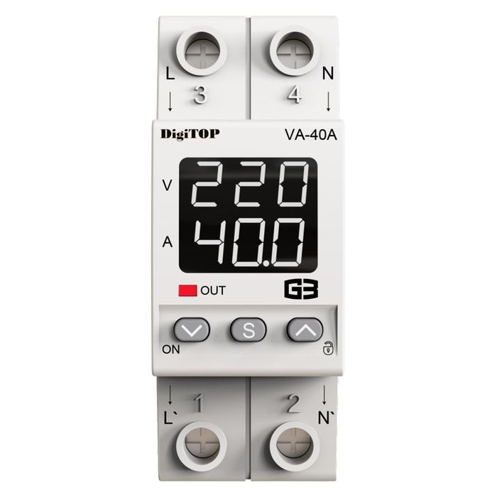DigiTOP реле напруги з контролем струму – VA-40A M2W