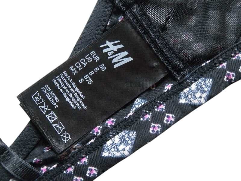 Miękki stanik biustonosz 34,XS/36,S miseczka A H&M